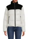 Andrew Marc Tilly Color Block Short Puffer Jacket In Birch
