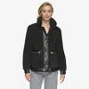 Andrew Marc Women's Zepita Mixed Media Faux Leather Shirt Jacket