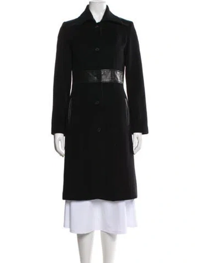Pre-owned Andrew Marc Wool Coat In Black