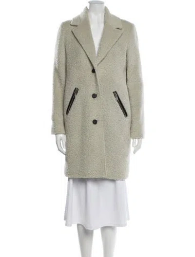 Pre-owned Andrew Marc Wool Fur Coat In Gray
