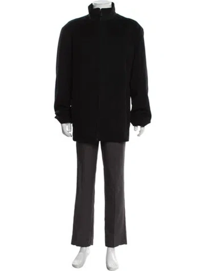 Pre-owned Andrew Marc Wool Jacket In Black