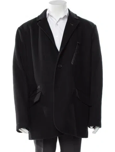 Pre-owned Andrew Marc Wool Peacoat In Gray