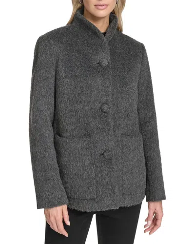 Andrew Marc Wool-blend Piper Jacket In Grey