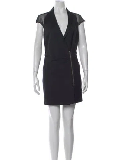 Pre-owned Andrew Marc X Richard Chai Wool Mini Dress In Black