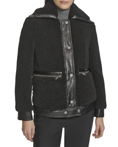 Andrew Marc Zepita Coat In Black