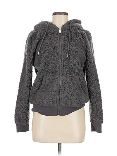 Pre-owned Andrew Marc Zip Up Hoodie In Gray