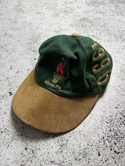 Pre-owned Andrew Mcdonald X Usa Olympics Vintage 1996 Atlanta Olympic Games Cap Usa Mcdonald's In Beige/green