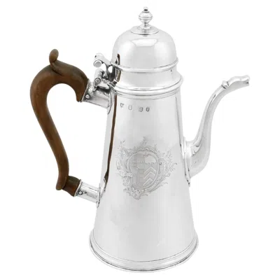 Pre-owned Andrew Raven Antique Queen Anne Britannia Silver Chocolate Pot, , 1705 In Brown