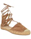 Andrew Stevens Mikaela Leather Espadrille In Brown