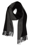 Andrew Stewart Double Face Cashmere Scarf In Black Grey