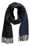 Andrew Stewart Tri-color Cashmere Scarf In Blue