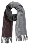 Andrew Stewart Tri-color Cashmere Scarf In Gray