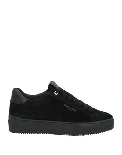 Android Homme Mens Zuma Caiman Croc Suede Trainers In Black Fabric
