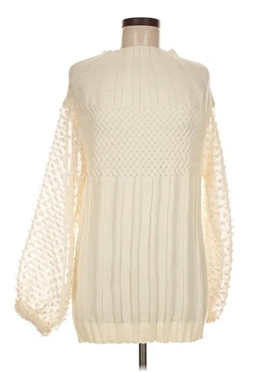 Pre-owned Andthewhy Pullover Sweater In White