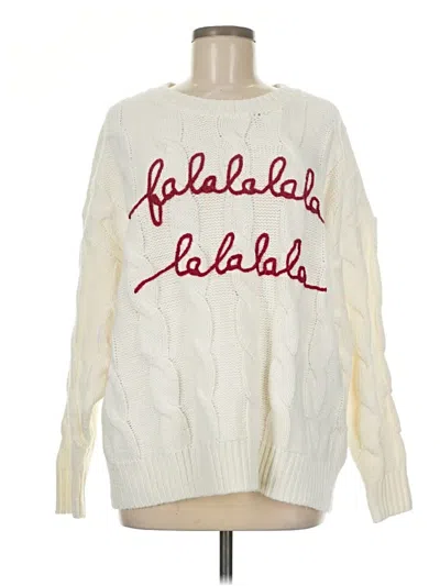 Pre-owned Andthewhy Pullover Sweater In White