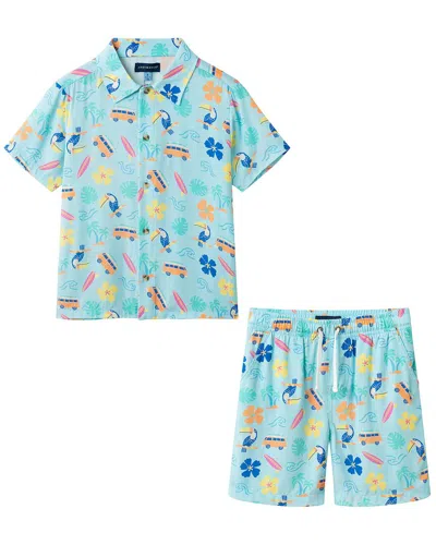 Andy & Evan 2pc Matching Top & Pant Set In Blue