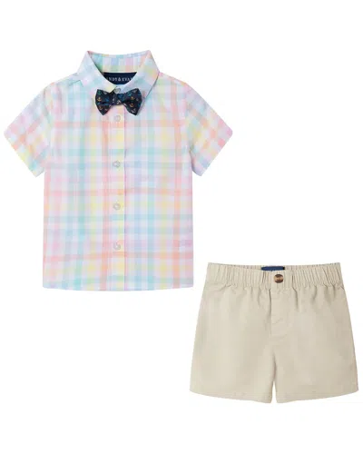 Andy & Evan Kids' 4pc Plaid Suspender Set In Multi