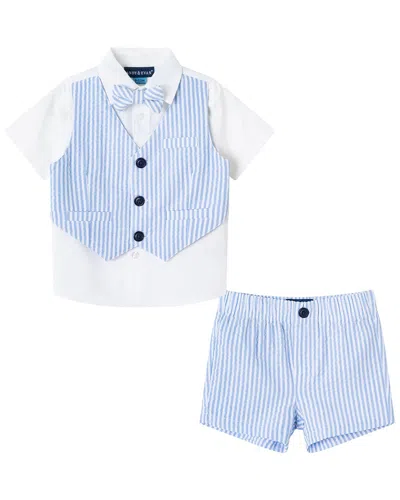 Andy & Evan Kids' 4pc Vest Short Set In Blue