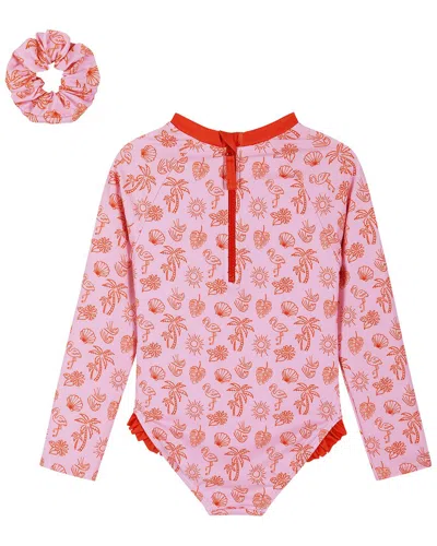 Andy & Evan Beach Icon One-piece Rashguard In Pink