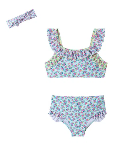 Andy & Evan Bikini Swimsuit & Matching Headband In Multi