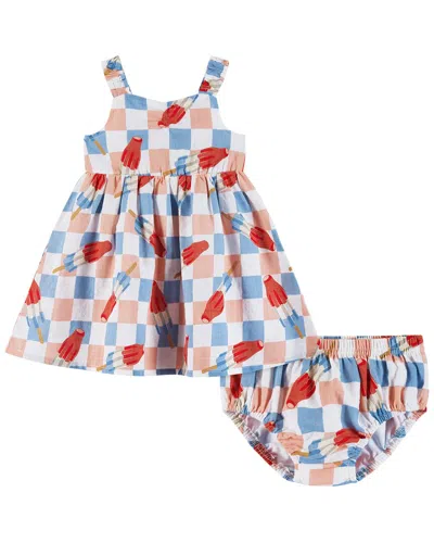 Andy & Evan Kids' Bomb Pop Printed Dress & Bloomer Set In Multi