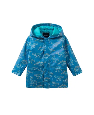 Andy & Evan Boys' Allover Print Raincoat - Little Kid In Blue