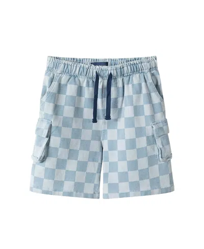 Andy & Evan Kids' Drawstring Knit Denim Shorts In Multi