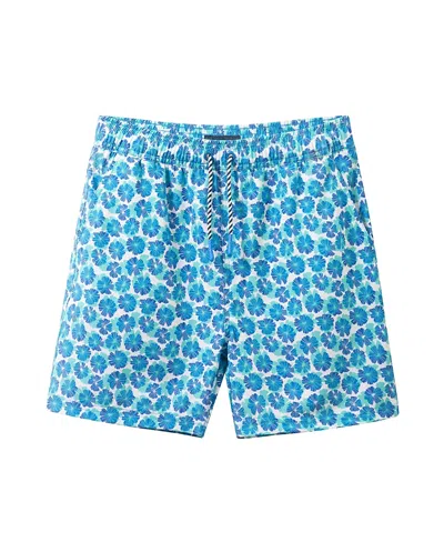 Andy & Evan Boys' Floral Comfort-stretch Line Boardshort - Big Kid In Blue