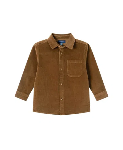 Andy & Evan Boys' Garment Washed Corduroy Buttondown - Little Kid, Big Kid In Brown