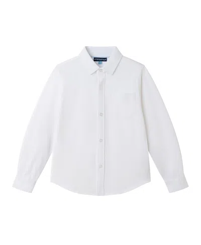Andy & Evan Boys' Knit-techa Shirt - Little Kid In White