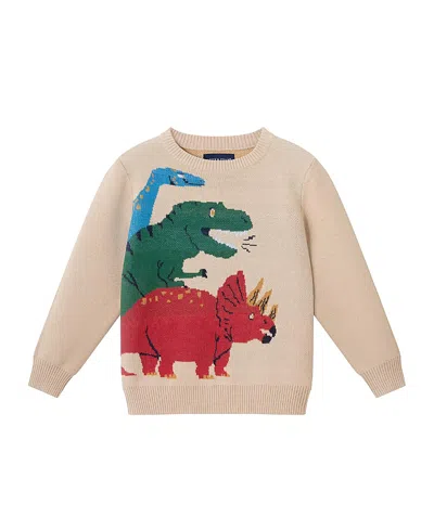 ANDY & EVAN BOYS' MULTI DINOSAUR SWEATER - LITTLE KID, BIG KID