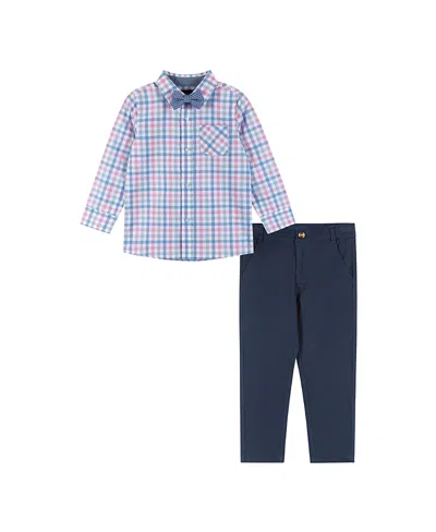 Andy & Evan Boys' Plaid Buttondown And Pants Set - Little Kid, Big Kid In White Plaid