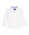 Andy & Evan Child Boys White Poplin Button-down Shirt In Brown