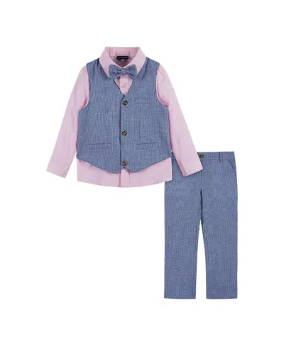Andy & Evan Boys' Seersucker Vest Suit Set - Little Kid, Big Kid In Blue