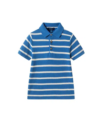 Andy & Evan Boys' Short Sleeve Polo Knit - Little Kid In Blue
