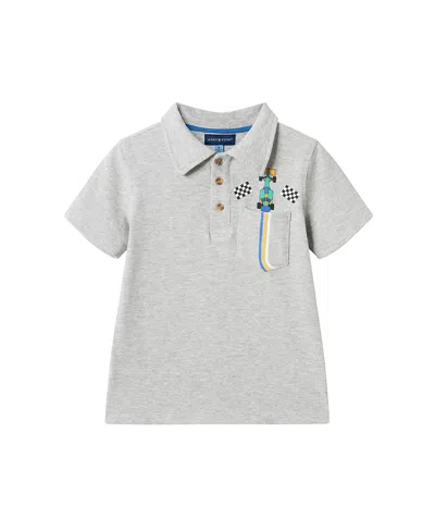 Andy & Evan Boys' Short Sleeve Polo - Little Kid In Gray