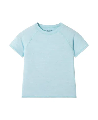 Andy & Evan Boys' Short Sleeve Rashguard - Little Kid In Blue
