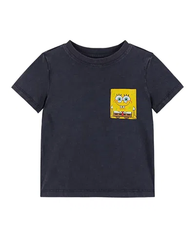 Andy & Evan Boys' Spongebob Squarepants X Fun Spongbob Pocket Tee - Little Kid In Navy