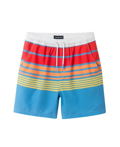 Andy & Evan Boys' Stripe Comfort-stretch Lined Boardshort - Big Kid In Multi