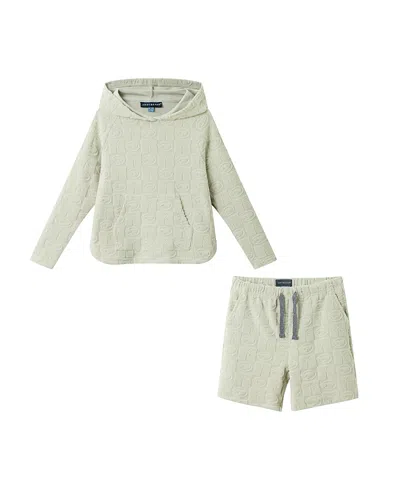 Andy & Evan Boys' Terry Cover-up Set - Little Kid In Green