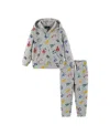 Andy & Evan Kids' Varsity Lounge Hoodie & Joggers Set In Gray