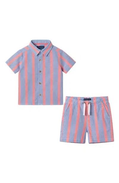 Andy & Evan Babies'  Cabana Woven Shirt & Shorts Set In Multi