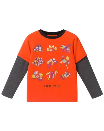 Andy & Evan Candy Tester Two-fer T-shirt In Orange