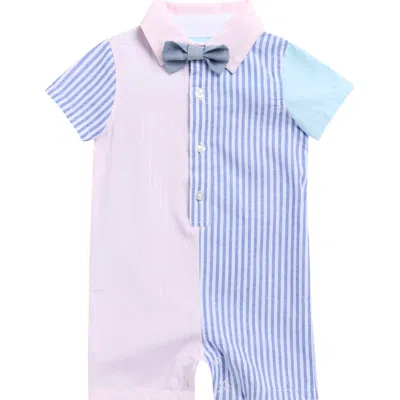 Andy & Evan Babies'  Colorblock Romper & Bow Tie Set In Multi