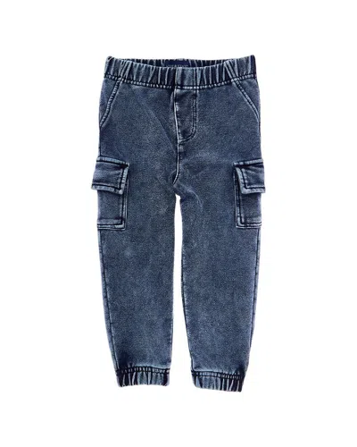 Andy & Evan Kids' Denim Knit Jogger Pant In Blue