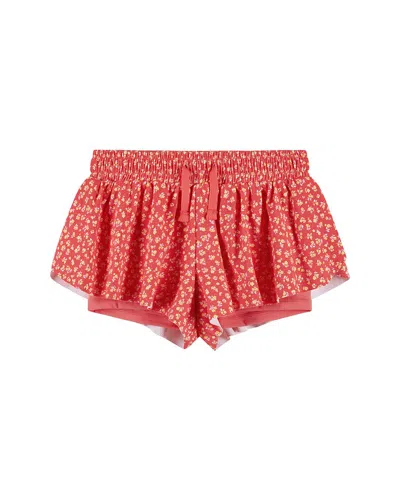 Andy & Evan Floral Printed Short In Red