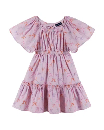 Andy & Evan Kids' Flutter Sleeve Dress In Pink