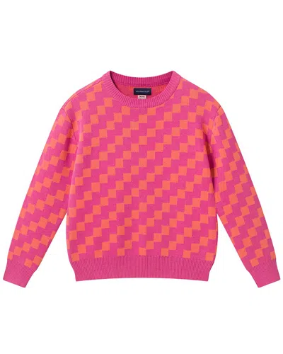 Andy & Evan Geometric Design Sweater In Pink