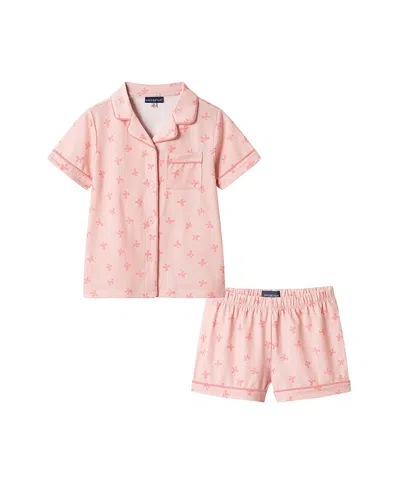 Andy & Evan Girls' Buttondown Pajama Set - Little Kid In Pink