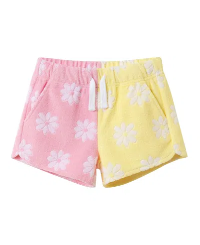 Andy & Evan Girls' Colorblocked Terry Short - Little Kid In Multi